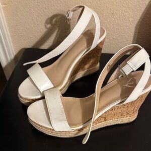 White Wedge Sandals